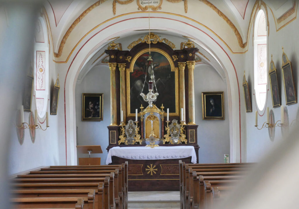 Oberau Bergfriedhof St. Georg Kirche