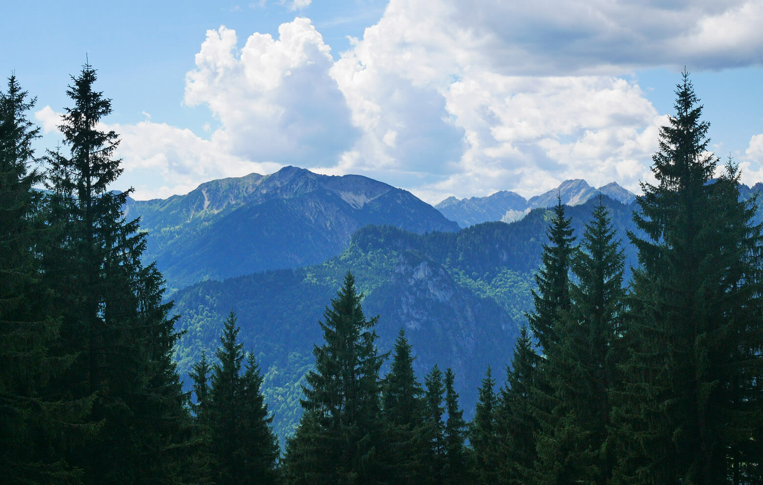 Aufacker Ausblick Ammergauer Alpen