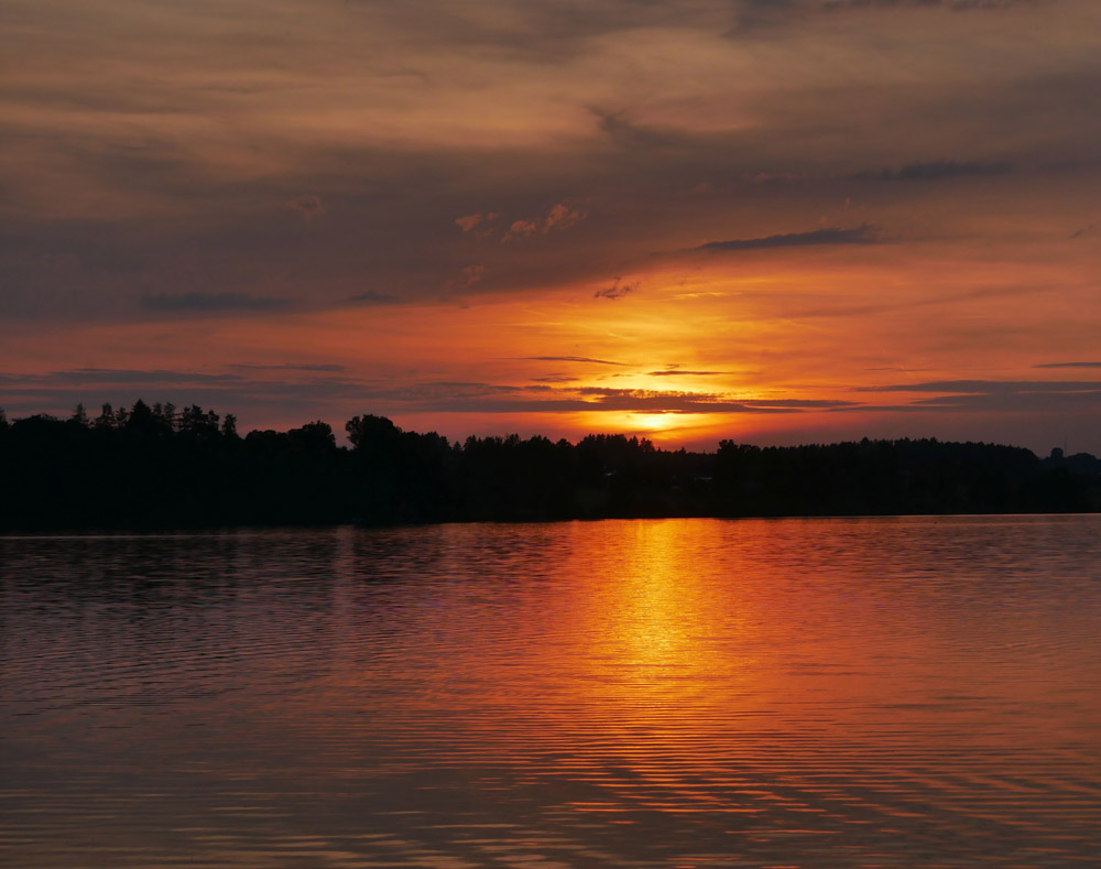 Riegsee Blaues Land Sonnenuntergang